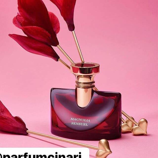 BVLGARI Splendida Magnolia Sensuel EDP 5 ml ความหอมหวานของดอกไม้ที่มีเสน่ห์ กลิ่นเปิดมาด้วยความสดชื่นนิดๆ ของแมกโนเลียและจัสมิน ตบท้ายด้วยกลิ่นสไตล์อโรม่านิดๆจากกลิ่นพัชชุลลี่ มักส์ ให้อารมณ์สาวสวยหรูดูมีเสน่ห์ดึงดูด