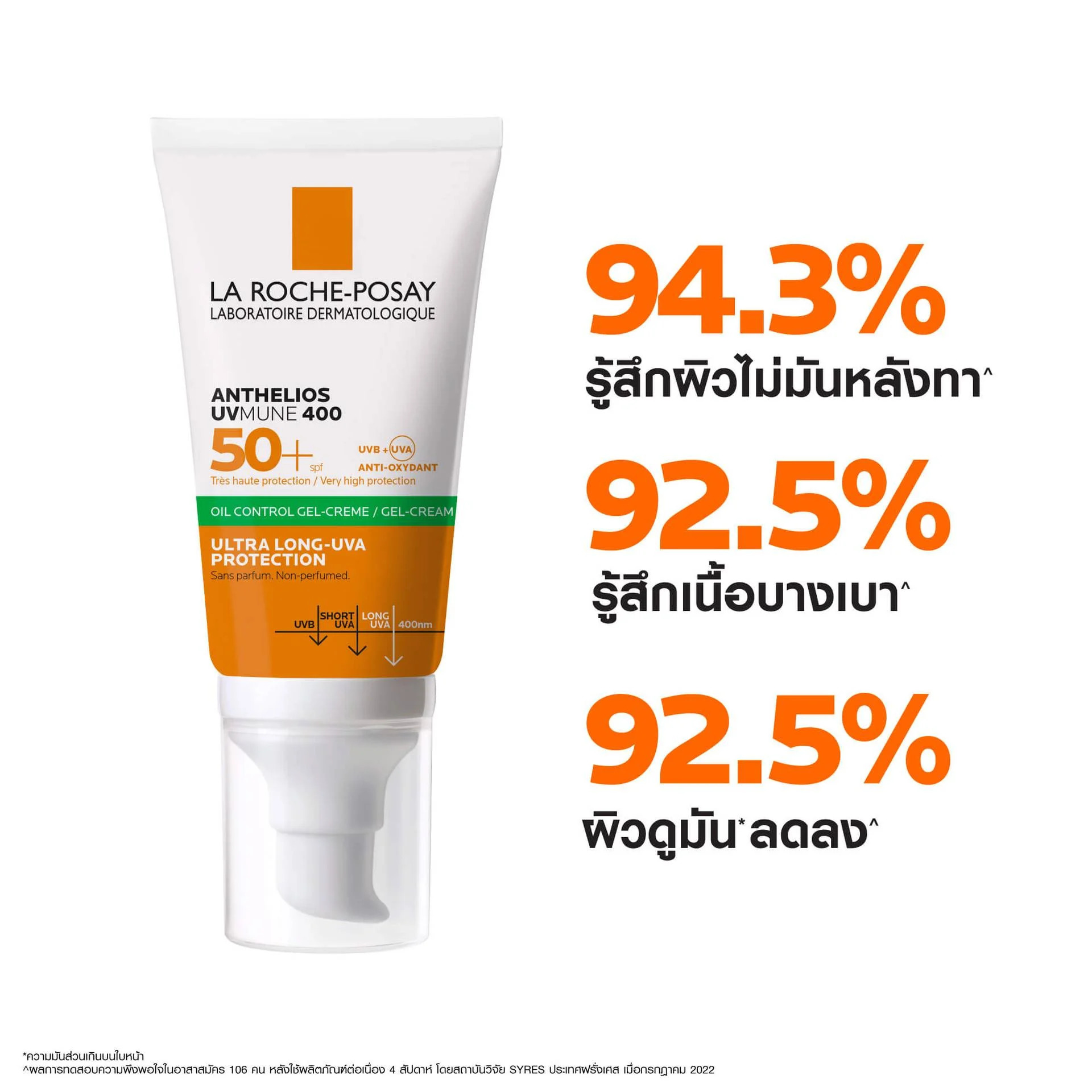 a Roche Posay Anti-Brillance 400 Anthelios XL dry touch Gel-Creme SPF 50+ mattifying effect sensitive skin 50ml สูตร sensitive